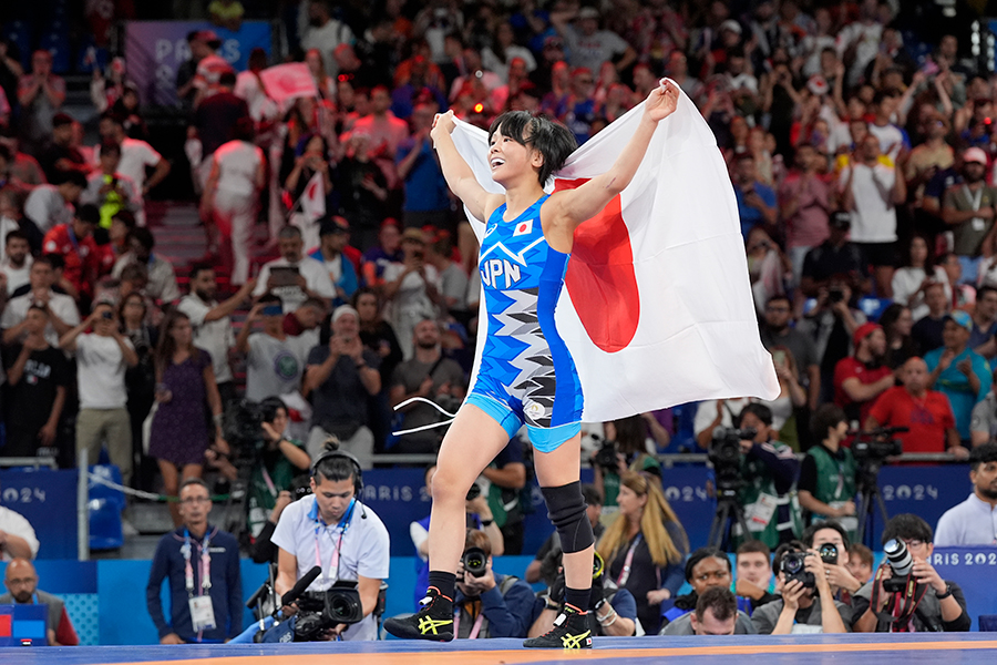 パリ五輪で目標の金メダルを獲得した【写真：AP/アフロ】